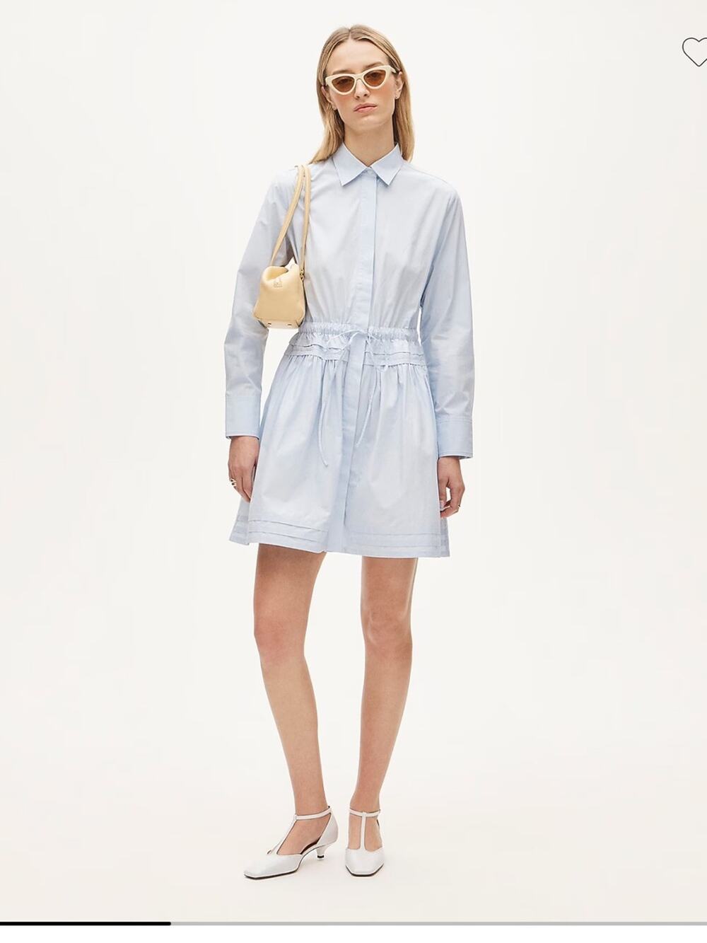 J.Crew Tall Elena mini shirt-dress in cotton poplin
